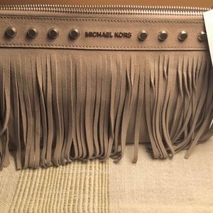 Michael Kors fringe wristlet
